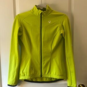 BONTRAGER WOMENS SMALL CYCLING BICYCLE RUNNING GREEN THERMAL FULL ZIP JACKET